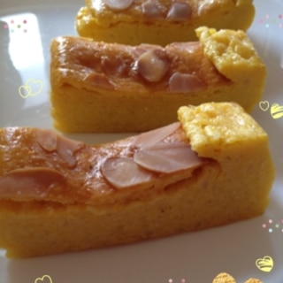 エコに✿カボチャのワタと残りご飯のもっちりケーキ✿